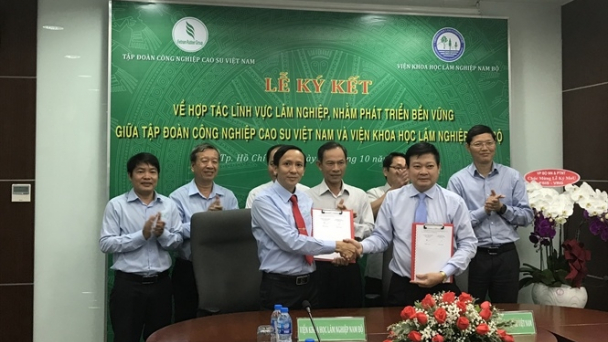 Ký kết hợp tác giữa Tập đoàn Công nghiệp Cao su Việt Nam và Viện Khoa học Lâm nghiệp Nam Bộ