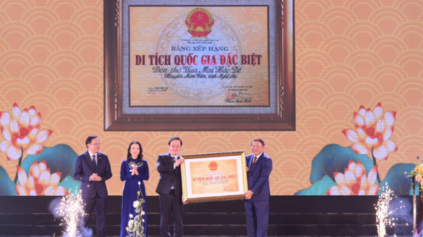 Đền thờ Vua Mai Hắc Đế được xếp hạng Di tích Quốc gia đặc biệt