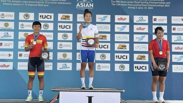 Cua-rơ Olympic Nguyễn Thị Thật giành HCB châu Á 2024