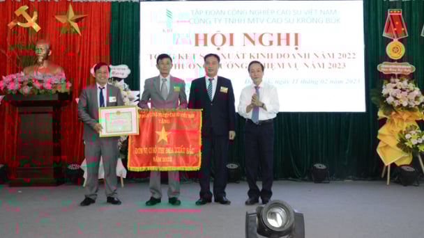 Công ty Cao su Krông Búk về đích sản lượng trước 30 ngày