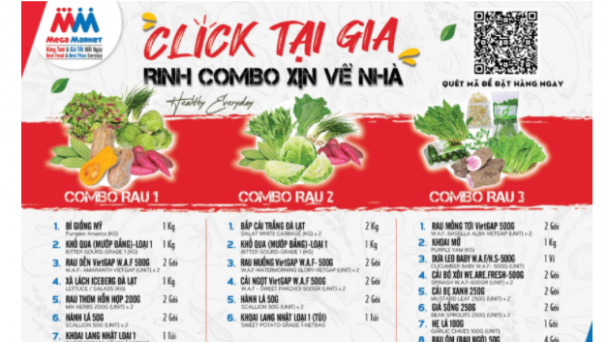MM Mega Market hỗ trợ đặt hàng thực phẩm cho khu vực phong tỏa