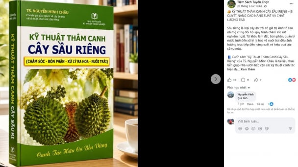 Cuốn sách 'Kỹ thuật thâm canh cây sầu riêng' nghi là sách giả