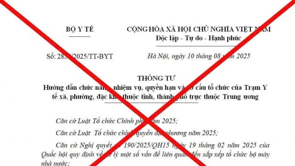 Bộ Y tế cảnh báo về văn bản giả mạo về Trạm Y tế xã, phường