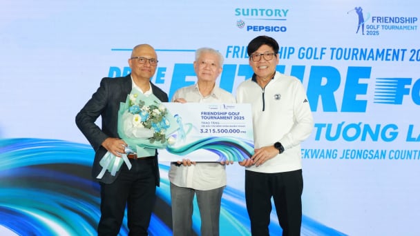Giải Golf hữu nghị Suntory PepsiCo Việt Nam 2025 hỗ trợ hơn 3,2 tỷ đồng cho bệnh nhi ung thư