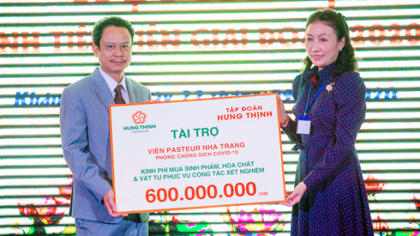 Tập đoàn Hưng Thịnh hỗ trợ kinh phí cho Viện Pasteur Nha Trang chống Covid 19