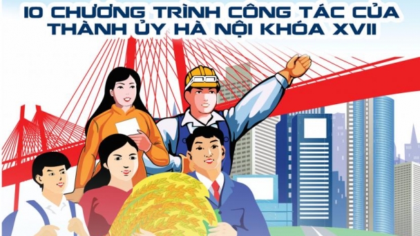 Học tập 10 chương trình công tác của Thành ủy Hà Nội khóa XVII