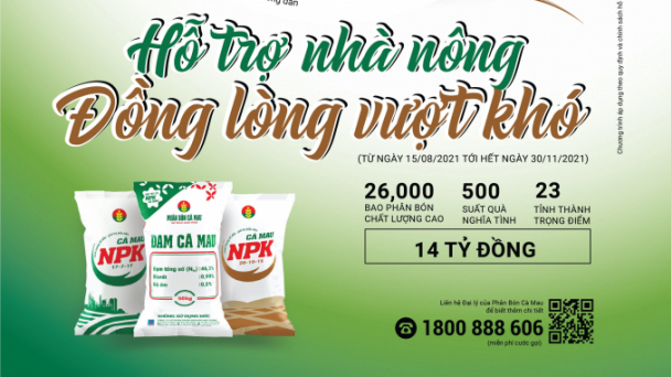 Phân bón Cà Mau khởi động chương trình 'Hỗ trợ nhà nông–Đồng lòng vượt khó'
