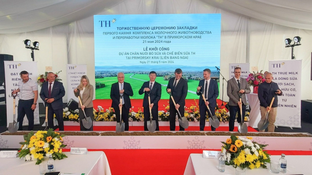 Tập đoàn TH khởi công dự án sữa tại Viễn Đông - Liên bang Nga