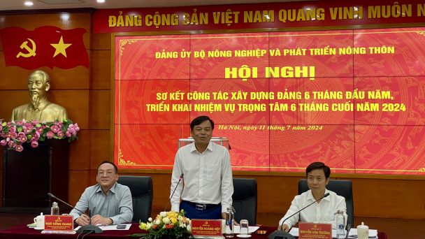Đảng ủy Bộ NN-PTNT tổ chức Hội nghị sơ kết công tác xây dựng Đảng 6 tháng đầu năm 2024