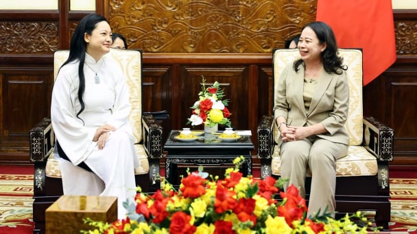 Phó Chủ tịch nước Võ Thị Ánh Xuân tiếp nữ phi hành gia Amanda Nguyễn