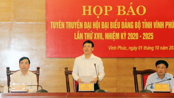 Đại hội đại biểu Đảng bộ tỉnh Vĩnh Phúc sẽ diễn ra trong ba ngày