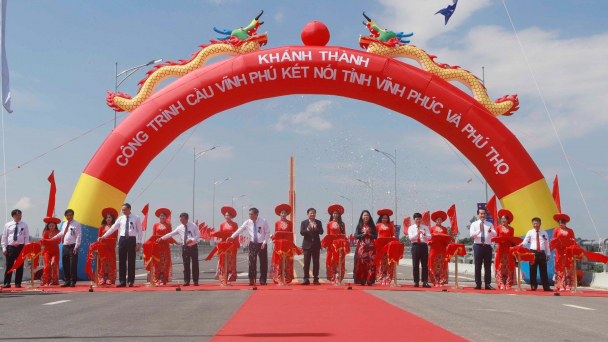 Khánh thành cầu Vĩnh Phú nối liền 2 tỉnh Vĩnh Phúc và Phú Thọ