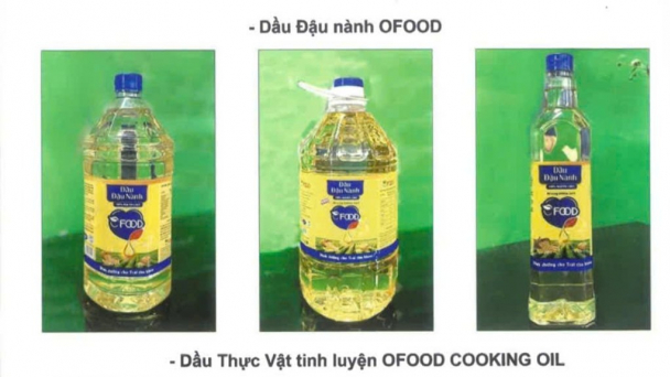 Không sử dụng dầu thực vật nhãn hiệu Ofood Cooking Oil và Ofood