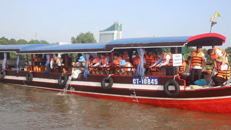 Cần Thơ thả 100.000 con cá về tự nhiên