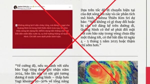 Bác tin 'bão lớn bất thường sắp đổ vào Quảng Ninh'