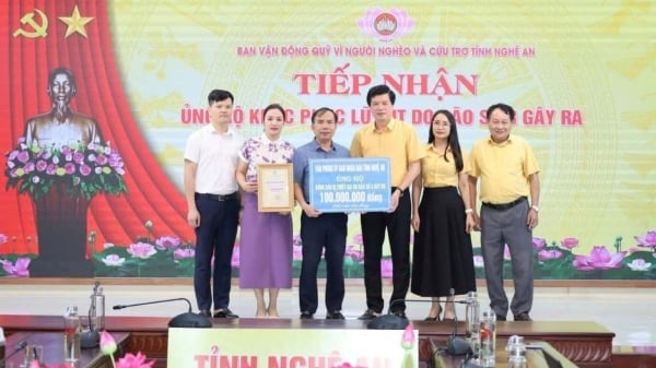 Nghệ An đã nhận hơn 48 tỷ đồng ủng hộ người dân bị lũ lụt