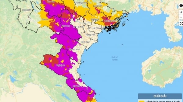 Nguy cơ sạt lở đất rất cao ở Bắc Bộ, Bắc Trung Bộ