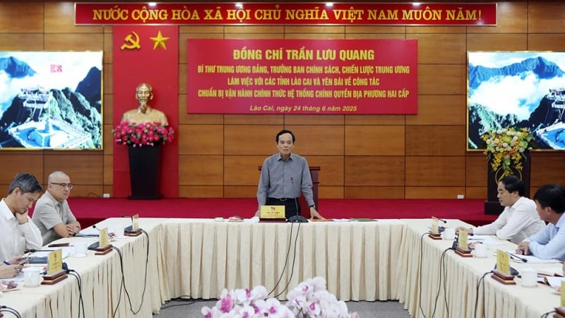 Trung ương làm việc với Lào Cai, Yên Bái về chính quyền hai cấp