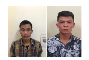 Các đối tượng tại cơ quan công an. Ảnh: CAHP.