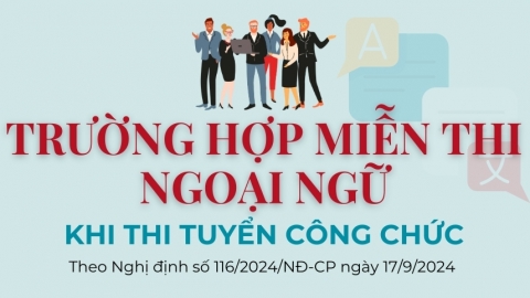 Các trường hợp được miễn thi ngoại ngữ khi thi tuyển công chức