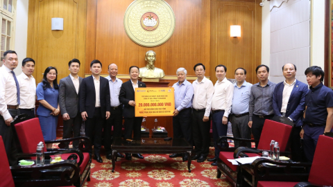 Các doanh nghiệp trong hệ sinh thái của bầu Hiển ủng hộ 20 tỷ đồng khắc phục thiệt hại bão lũ