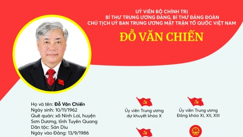 Tiểu sử Chủ tịch Ủy ban Trung ương Mặt trận Tổ quốc Việt Nam Đỗ Văn Chiến