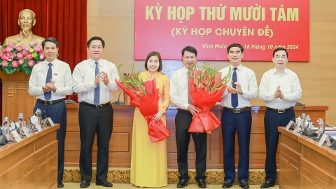 Vĩnh Phúc kiện toàn các chức danh Phó Chủ tịch HĐND, UBND tỉnh