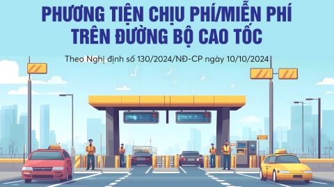 Các loại phương tiện chịu phí, miễn phí khi lưu thông trên đường bộ cao tốc