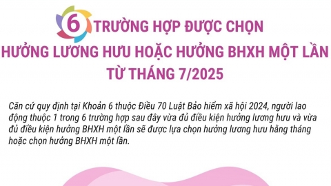 6 trường hợp được chọn hưởng lương hưu hoặc Bảo hiểm xã hội 1 lần từ tháng 7/2025