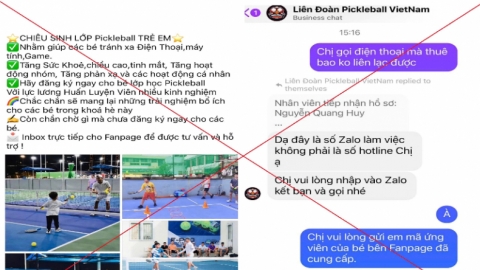 Mất gần 400 triệu đồng khi đăng ký khóa học Pickleball cho con: Cảnh giác lừa đảo từ các khóa học trên mạng xã hội