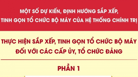 Dự kiến sắp xếp, tinh gọn tổ chức bộ máy đối với các cấp ủy, tổ chức đảng