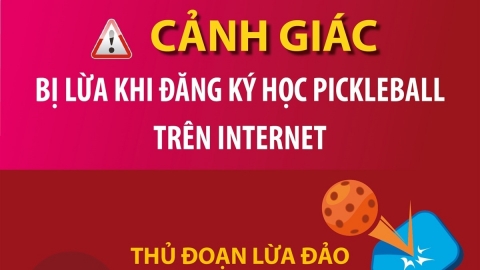 Cảnh giác bị lừa khi đăng ký học Pickleball trên Internet