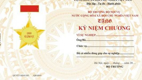 Quy định mới về tặng Kỷ niệm chương về ngành, lĩnh vực thuộc thẩm quyền quản lý của Bộ Nội vụ