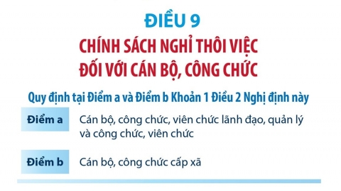 Cán bộ, công chức khi nghỉ thôi việc sẽ được hưởng những chính sách gì?