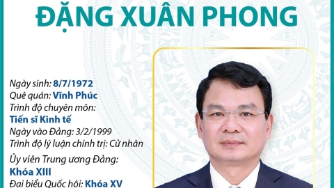 Tiểu sử Bí thư Tỉnh ủy Vĩnh Phúc Đặng Xuân Phong