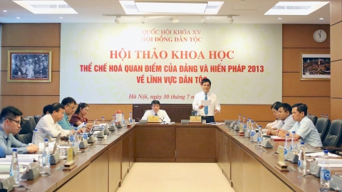 Thể chế hoá quan điểm của Đảng và Hiến pháp 2013 về lĩnh vực dân tộc