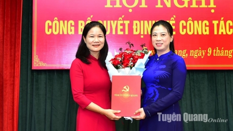 Tuyên Quang bổ nhiệm Phó Trưởng Ban Dân vận Tỉnh ủy