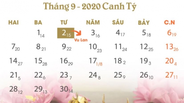 Lễ Vu Lan là ngày nào và 'vào ngày thứ mấy' trong năm 2020?