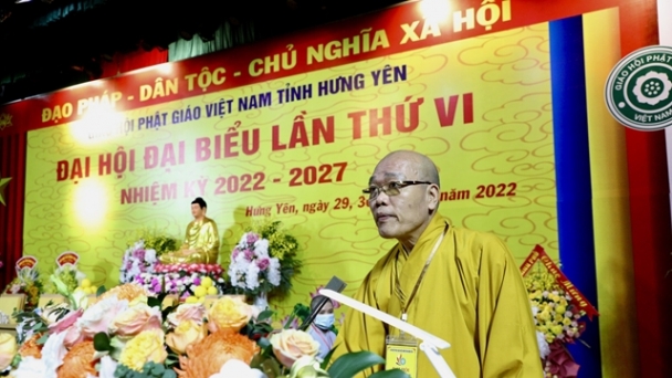 Hưng Yên: Đại hội đại biểu Phật giáo tỉnh lần VI, nhiệm kỳ 2022-2027