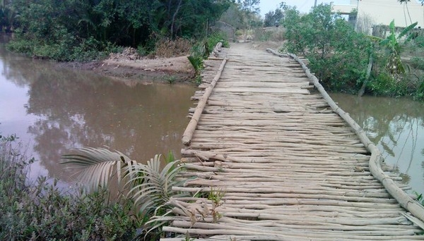 Sóc Trăng: Xây dựng cầu Tà Men xã Lai Hòa