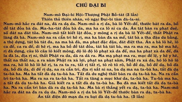 Sự linh ứng nhiệm màu của Chú Đại bi