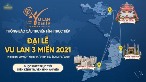 Trung ương GHPGVN tổ chức Đại lễ Vu lan 3 miền 2021