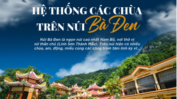 Hệ thống chùa, hang động tại Núi Bà, Tây Ninh đa dạng như thế nào?