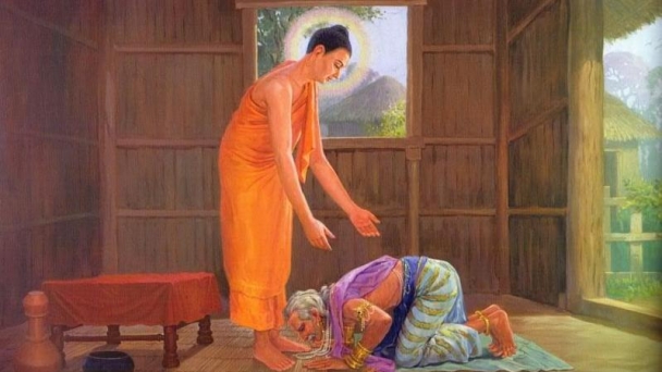 Phật dạy về năm công đức lạy Phật