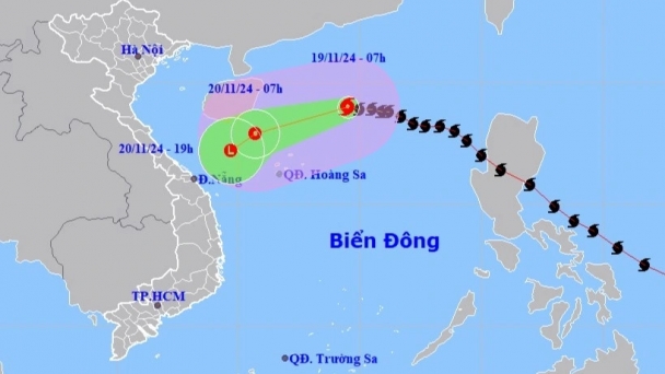 Tin mới nhất về bão số 9: Cường độ cấp 11, cách quần đảo Hoàng Sa 350km