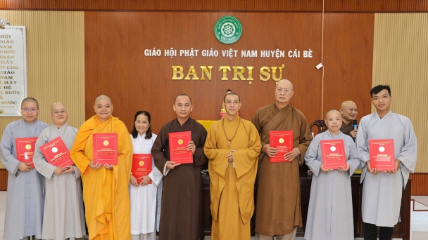 Tiền Giang: 17 cơ sở tự viện tại H.Cái Bè được thành lập và bổ nhiệm Ban Quản trị