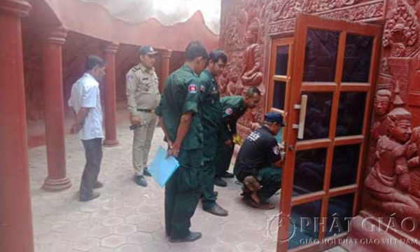 Cảnh sát bắt 3 người Trộm tượng Phật tại Campuchia