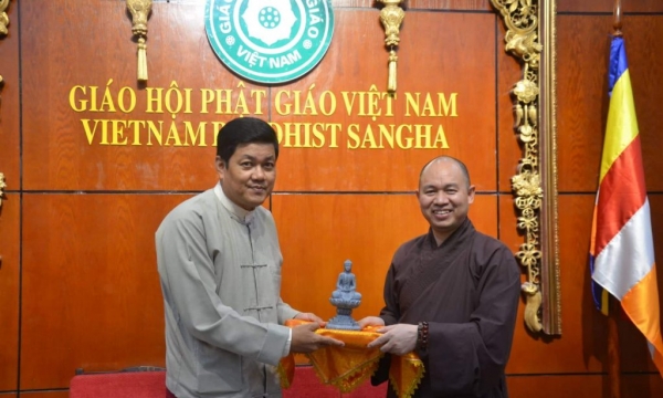 Đại sứ Myanmar thăm và làm việc với Trung ương GHPGVN