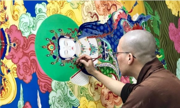 Triển lãm tranh Thiền - Phật giáo tại TP Hồ Chí Minh: Đam mê cùng ngọn gió Thiền