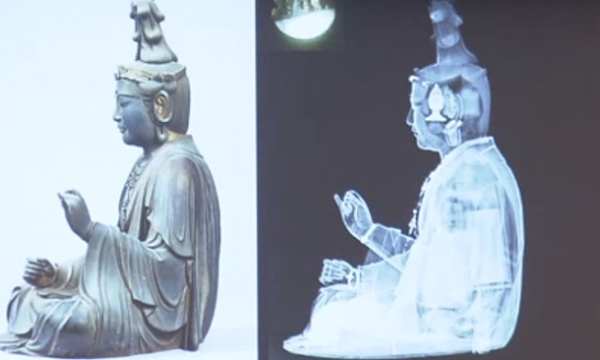 Nhật phát hiện kho tàng quý giá ẩn giấu trong tượng Phật cổ 700 năm tuổi